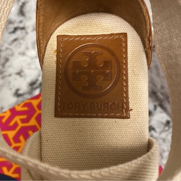 Tory Burch Women's Frieda Platform Wedge Espadrille Sandals Size 8.5 - Picture 2 of 6